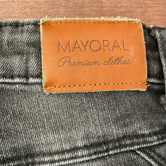 Mayoral Boys size 8 Black distressed Jeans - Picture 8 of 9